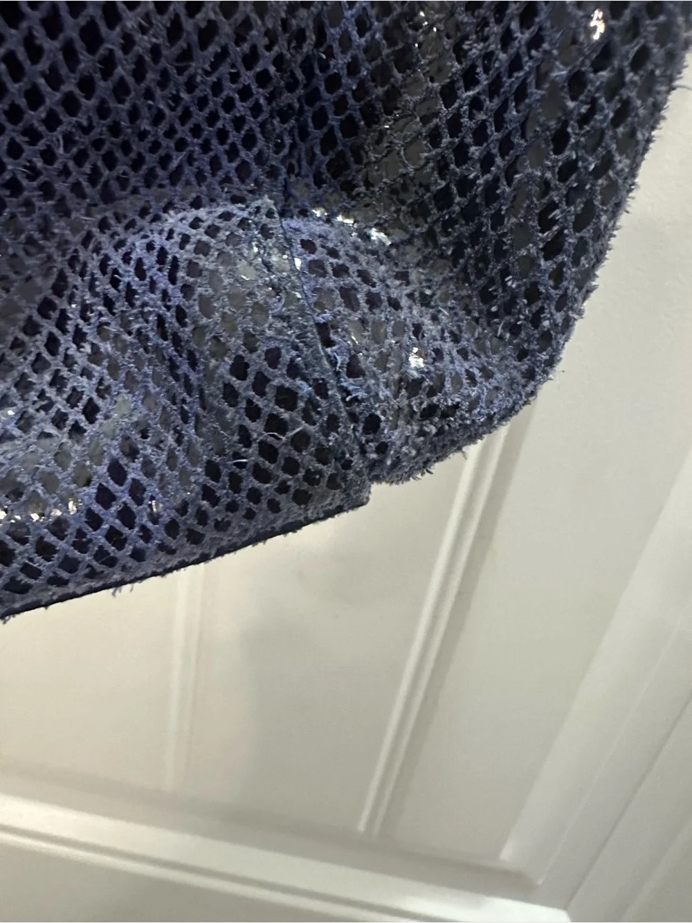 Cole Haan blue snakeskin hobo  Tote with Tassel Accent